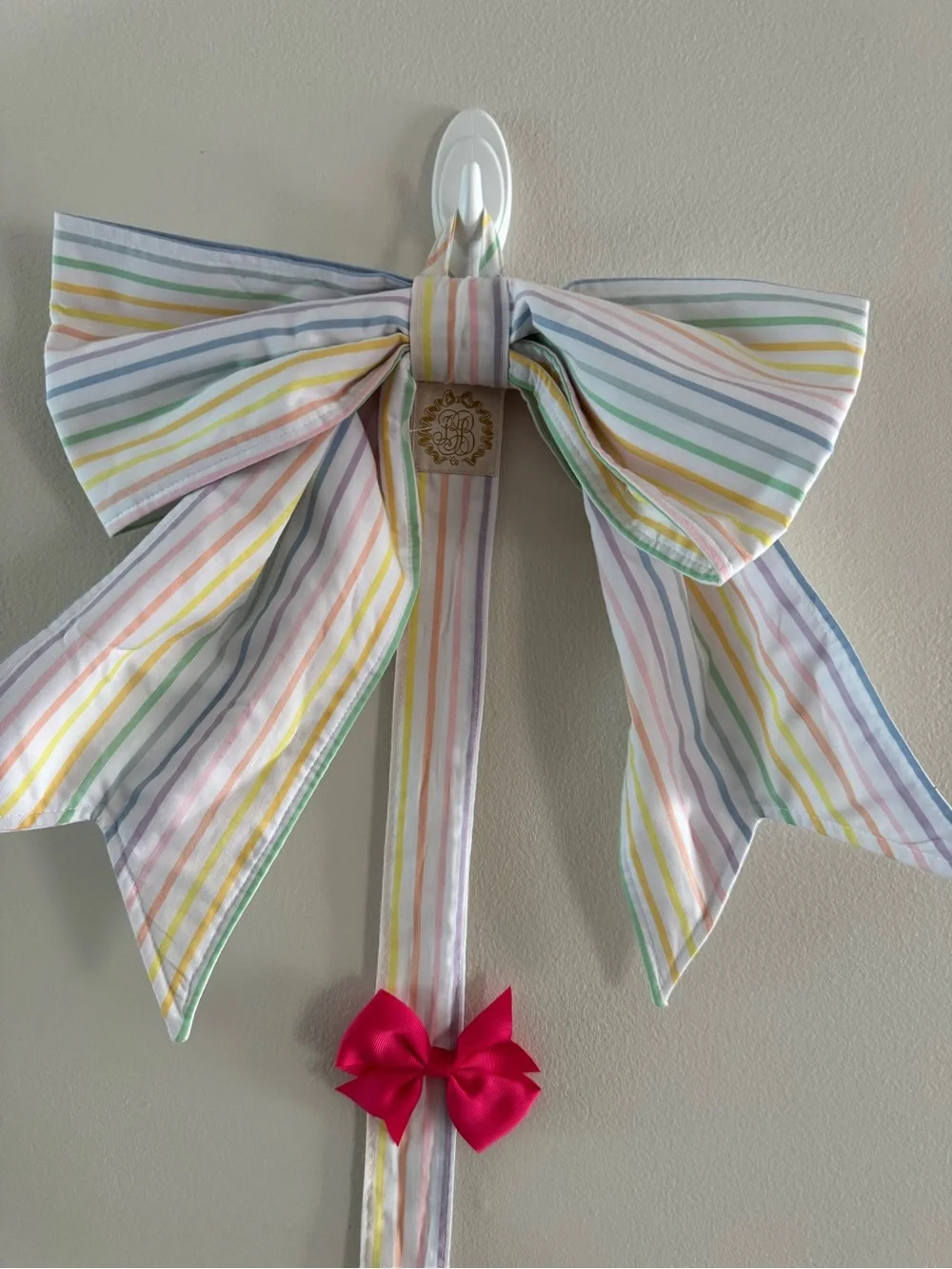 Striped Pastel Hair Bow holder - Kids Accessories
